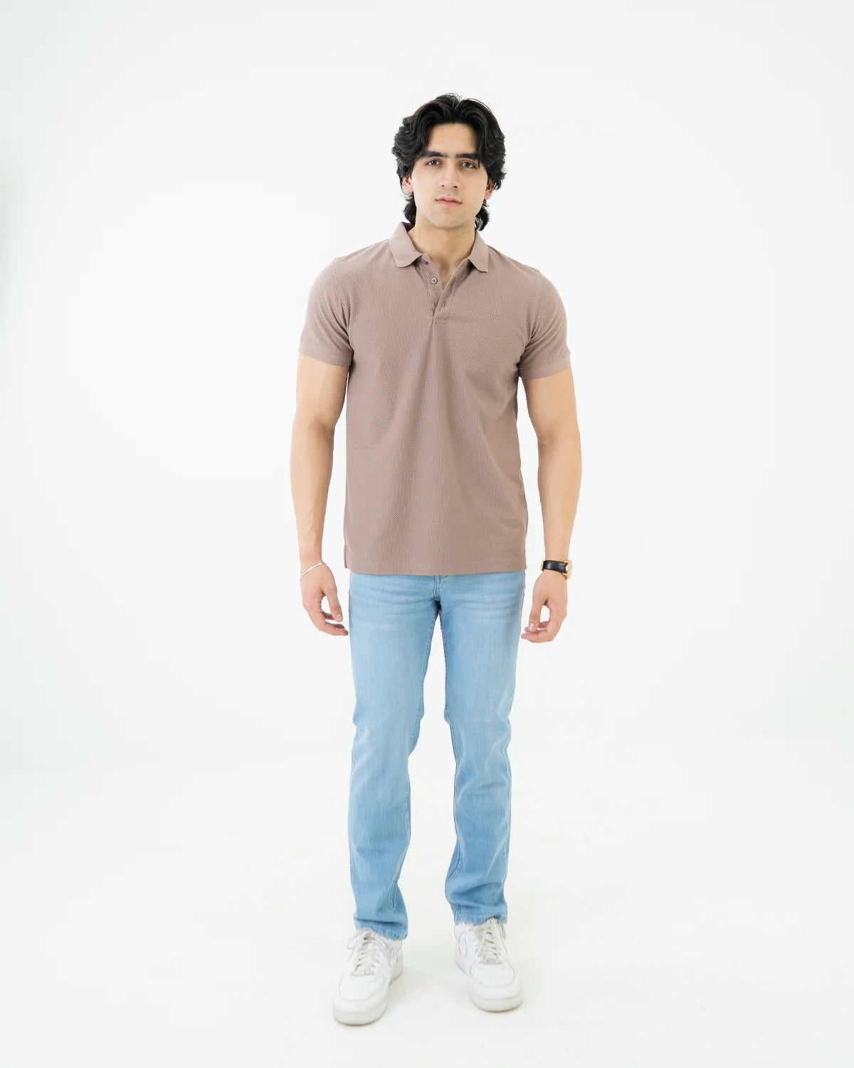 Coffee Knit Polo