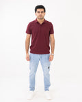 Maroon Knit Polo